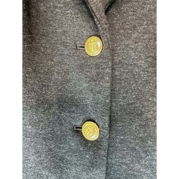 Talbots Charcoal Gray Office Work Career Business Aberdeen Blazer Size 10P - Picture 6 of 13